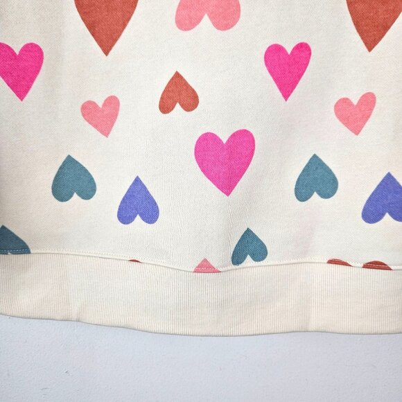 Cat & Jack Girls Heart Print Hoodie Jacket Size XL Plus (14)  Zip-Up Warm Soft - Picture 8 of 10